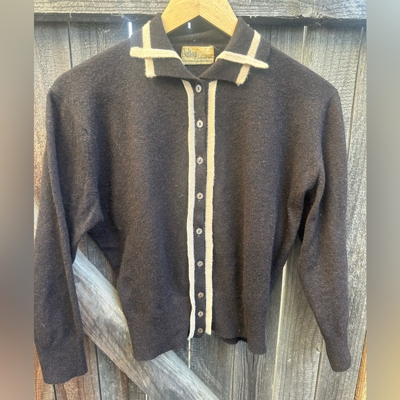 Vintage 1950s cashmere sweater rockabilly style - Picture 8 of 8